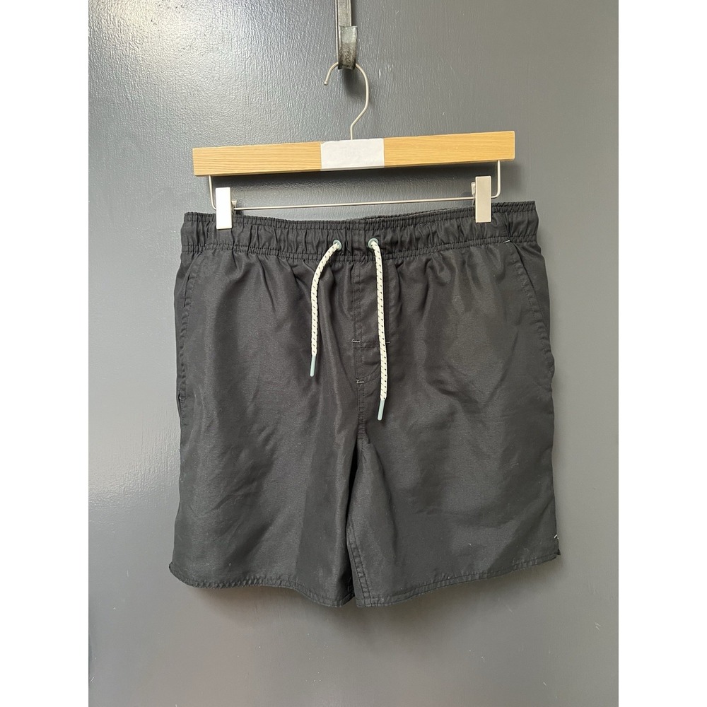 Laguna Mens Volley Swim Shorts Sz M Black Lined 6"